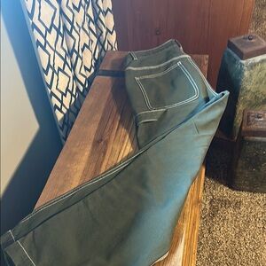 GAP Green Flare Wide Leg Jeans